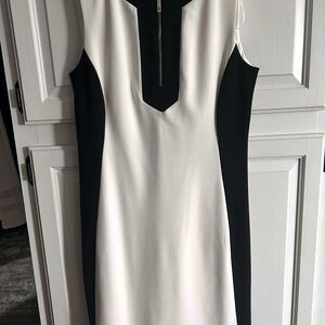 Tommy Hilfiger Black and White Midi Dress